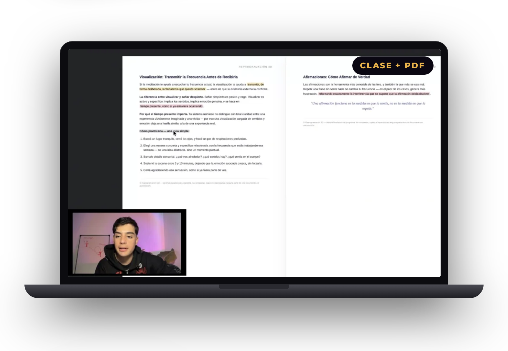 Clases grabadas con PDF